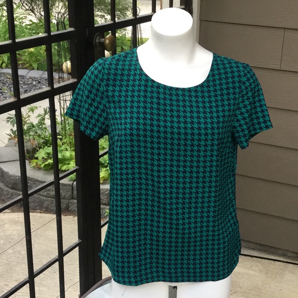 Tommy Hilfiger Emerald and black patterned top - Picture 4 of 7